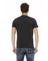 Short Sleeve T-shirt with Round Neck and Front Print XL Men