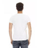 Short Sleeve T-shirt with V-neck and Front Print M Men