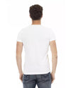 Short Sleeve T-shirt with V-neck and Front Print XL Men