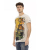 Short Sleeve T-shirt with Round Neck - Front Print 3XL Men