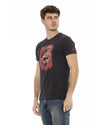 Short Sleeve T-shirt with Round Neck and Front Print M Men