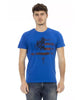 Short Sleeve T-shirt with Round Neck and Front Print L Men