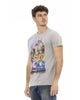 Short Sleeve T-shirt with Round Neck and Front Print M Men