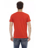 Front Print Short Sleeve T-shirt with Round Neck M Men