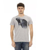 Short Sleeve T-shirt with Round Neck - Front Print XL Men