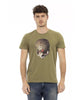 Short Sleeve T-shirt with Front Print 3XL Men