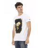 Short Sleeve Round Neck T-shirt with Front Print 3XL Men