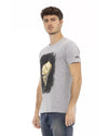 Short Sleeve T-shirt With Round Neck. Front Print. XL Men