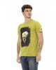 Short Sleeve Round Neck T-shirt with Front Print XL Men