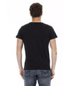 Short Sleeve T-shirt with Round Neck and Front Print 2XL Men