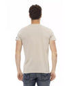 Round Neck Short Sleeve T-shirt with Front Print M Men