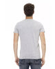 Short Sleeve V-Neck T-Shirt with Front Print L Men