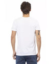 Short Sleeve T-shirt with V-neck and Front Print M Men