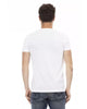 Short Sleeve V-Neck T-shirt with Front Print 3XL Men