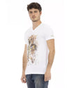 Short Sleeve V-Neck T-shirt with Front Print L Men