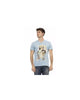 Short Sleeve T-shirt with V-neck and Front Print S Men