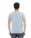 Short Sleeve T-shirt with V-neck and Front Print S Men