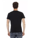 Short Sleeve V-Neck T-shirt with Front Print L Men