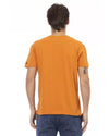 Short Sleeve V-Neck T-Shirt with Front Print L Men