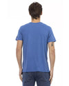 Short Sleeve T-shirt with V-neck and Front Print L Men