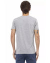 Short Sleeve V-Neck T-shirt with Front Print XL Men