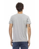 Short Sleeve T-shirt with V-neck and Front Print L Men