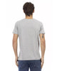 Short Sleeve T-shirt with V-neck and Front Print S Men