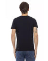 Short Sleeve T-shirt with V-neck and Front Print L Men