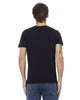 Short Sleeve T-shirt with V-neck and Front Print M Men