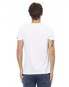 Short Sleeve T-shirt With V-neck. Front Print. L Men