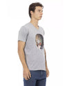 Front Print V-Neck Short Sleeve T-Shirt XL Men