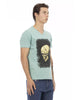 Printed V-neck Short Sleeve T-shirt M Men