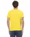 Short Sleeve V-Neck T-Shirt with Chest Print L Men