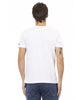 Short Sleeve T-shirt With V-neck - Front Print L Men