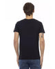 Short Sleeve V-Neck T-Shirt with Front Print L Men