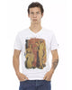 Front Print Short Sleeve V-Neck T-Shirt 2XL Men