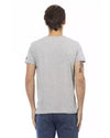 Short Sleeve V-Neck T-shirt with Front Print L Men