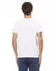 Short Sleeve V-Neck T-Shirt with Front Print L Men