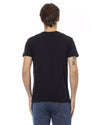 Front Print Short Sleeve V-neck T-shirt L Men