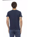 Short Sleeve T-shirt with V-neck and Front Print M Men