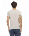 Short Sleeve V-neck T-shirt with Front Print L Men