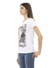 Front Print Short Sleeve T-shirt XL Women