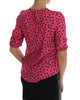 Enchanted Sicily Silk Blouse with Polka Dots 38 IT Women