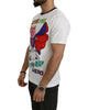 Authentic Dolce &amp; Gabbana Roundneck Short Sleeve T-shirt with Super Pig Motive 46 IT Men