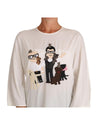 DOLCE &amp; GABBANA White Multicolor Figure Family T-shirt 38 IT Women