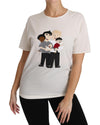 DOLCE &amp; GABBANA Figure Family Silk T-Shirt 42 IT Women