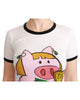 Dolce &amp; Gabbana Year of the Pig Crewneck T-shirt 36 IT Women