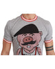 Authentic Dolce &amp; Gabbana Roundneck T-Shirt with Year of the Pig Motive 46 IT Men