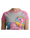 Moschino Couture Crew Neck T-shirt with My Little Pony Motif 38 IT Women