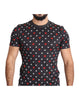 Gorgeous Dolce &amp; Gabbana Dark Gray Hearts Print T-Shirt 48 IT Men